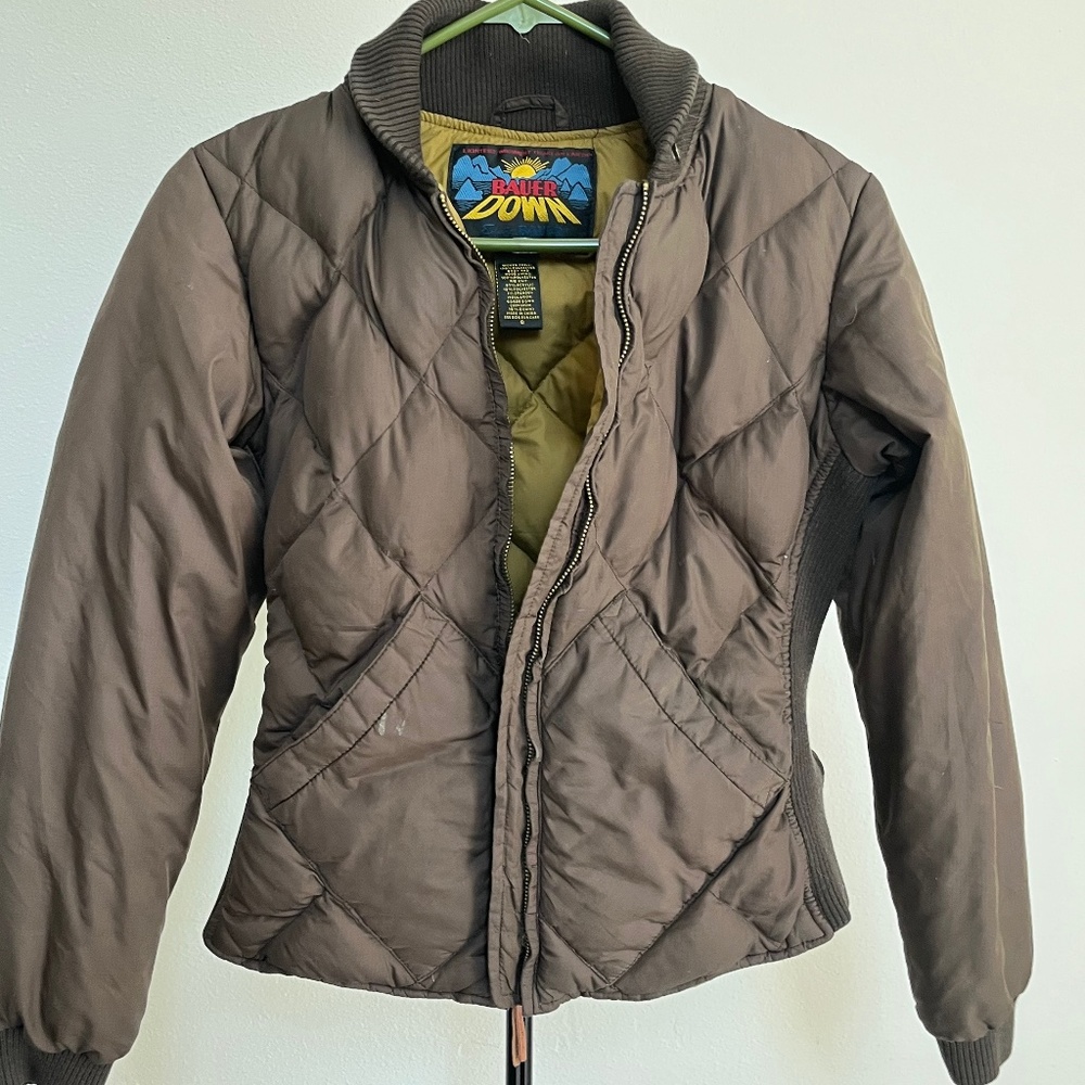 Goose down bomber jacket